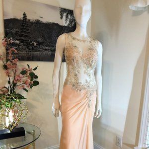 SOLD! Jovani Illusion Plunge Gown Sz6